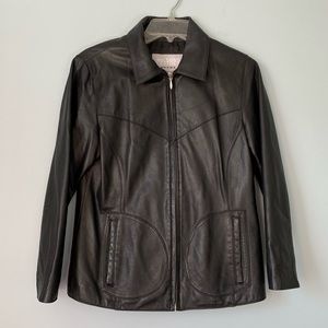 Wilsons Leather Maxima Black Zipper Jacket